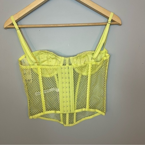 Urban Outfitters Out From Under Modern Love Overdrive Fishnet Corset Sz L NWT - Picture 11 of 15